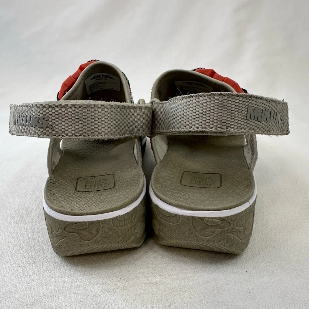 Muk Luks Boardwalk Parade Sandal Clay 7 Gray